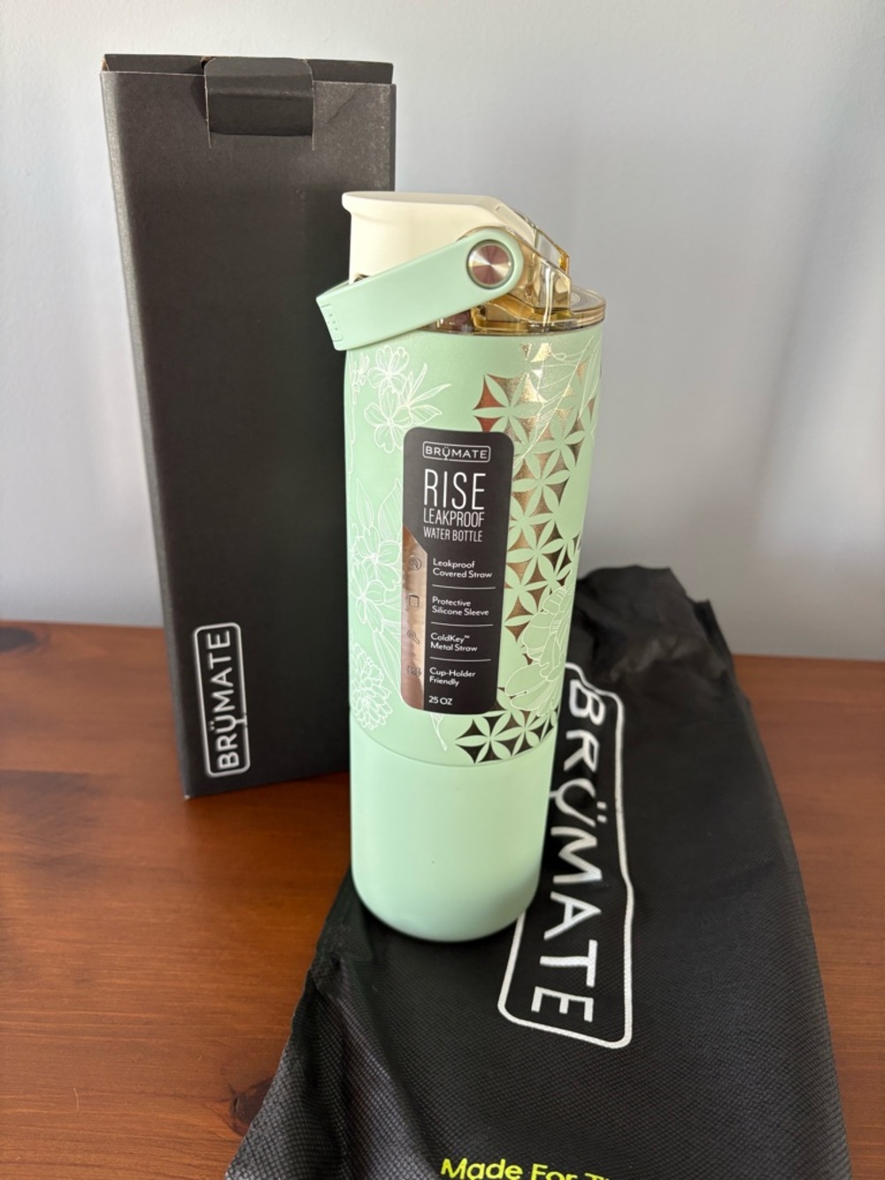 BrüMate Rise Leakproof Water Bottle - Mint Green